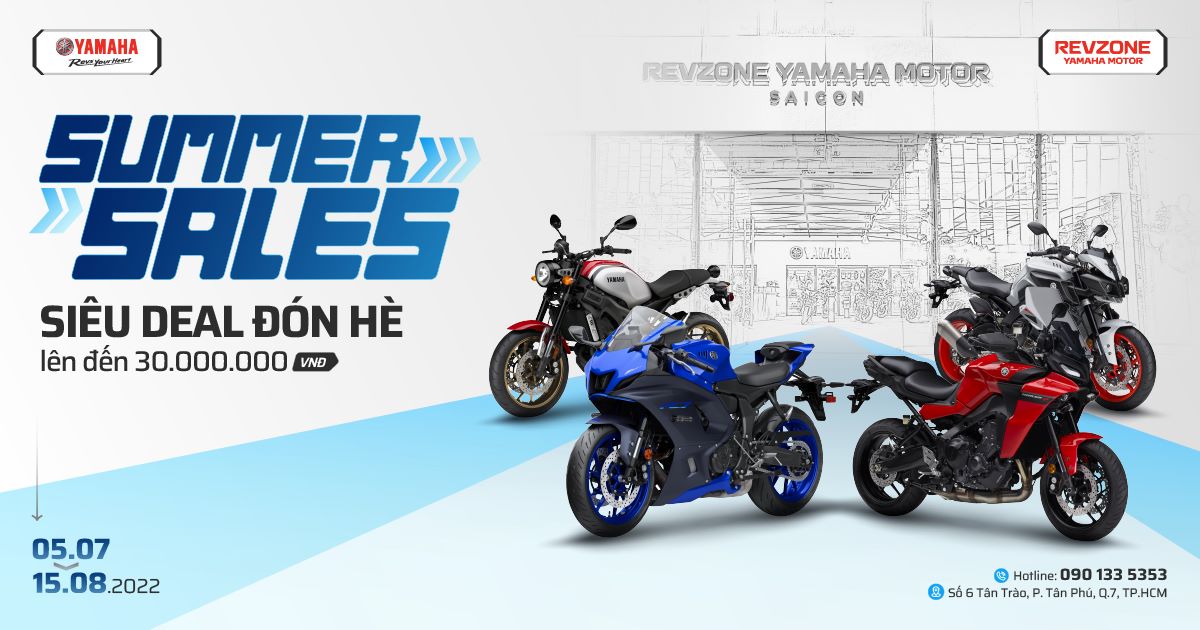 Siêu deal đón hè lên đến 30 triệu đồng dành cho xe Yamaha - Revzone Yamaha  Motor