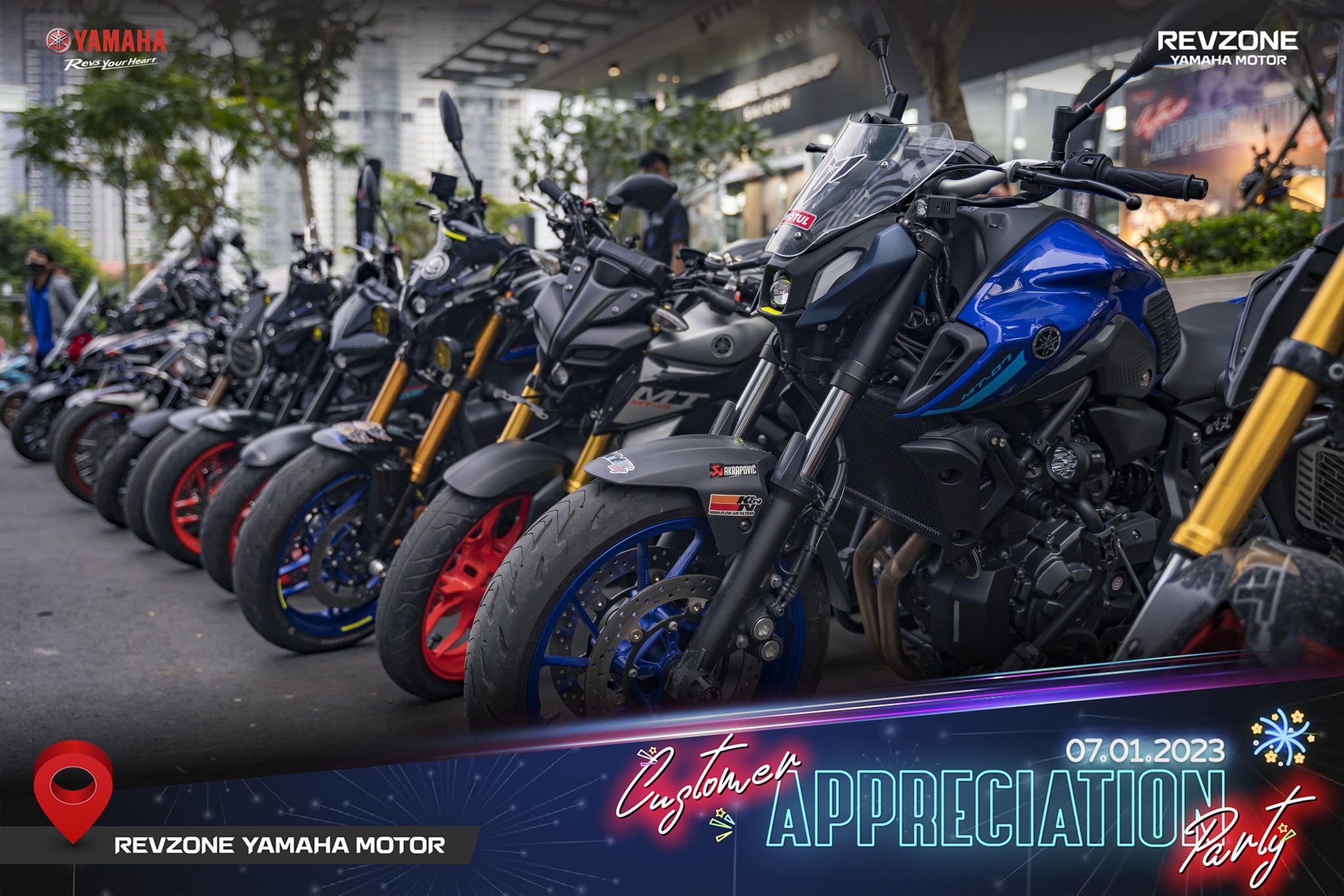Kể từ khi ra mắt, Revzone Yamaha Motor đã giới thiệu hơn 17 mẫu xe gần như đầy đủ phân khúc