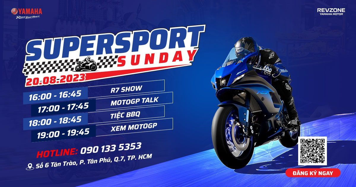 Supersport Sunday – Ngày hội xe thể thao Yamaha tại Revzone